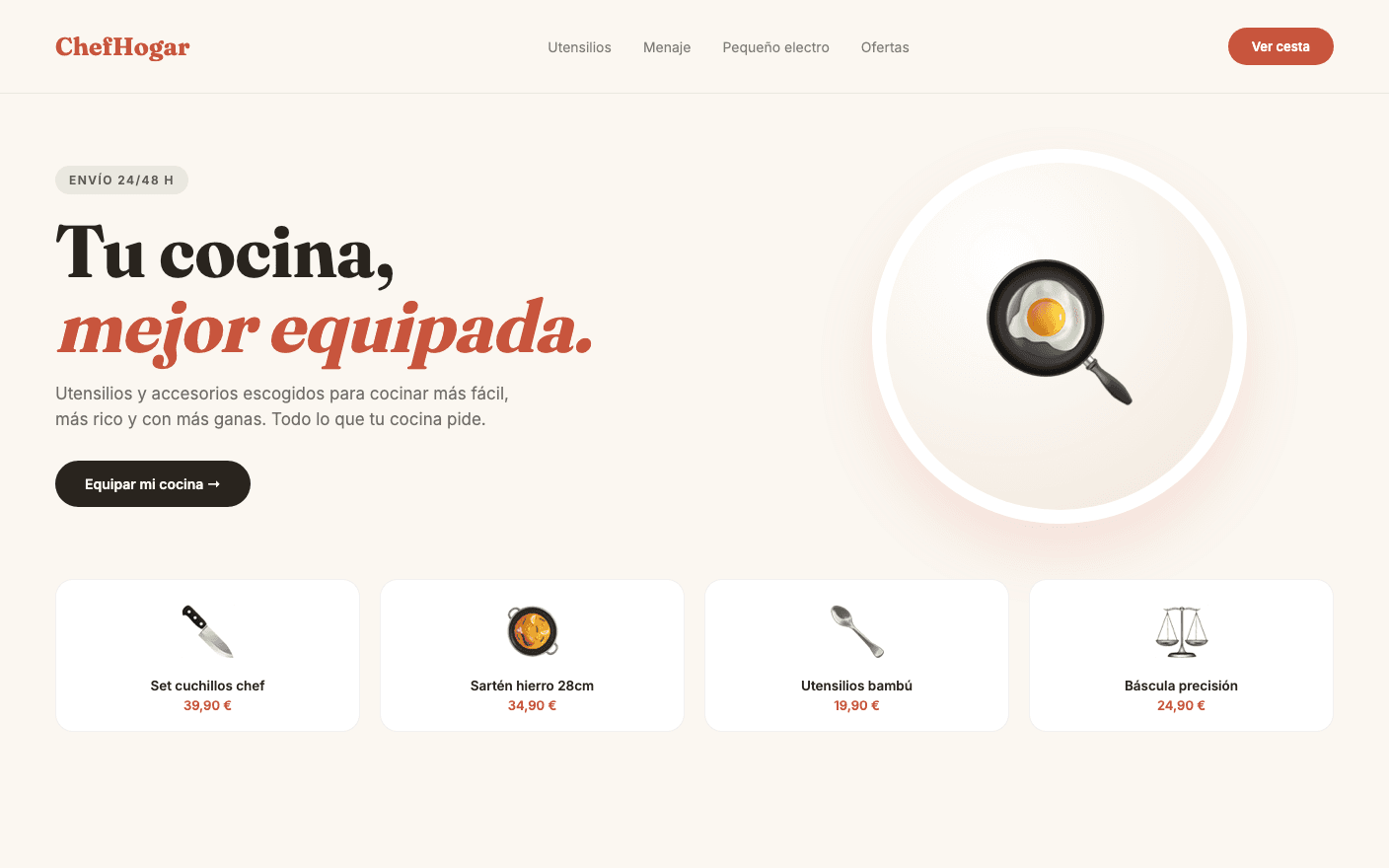 ChefHogar — Tienda Shopify